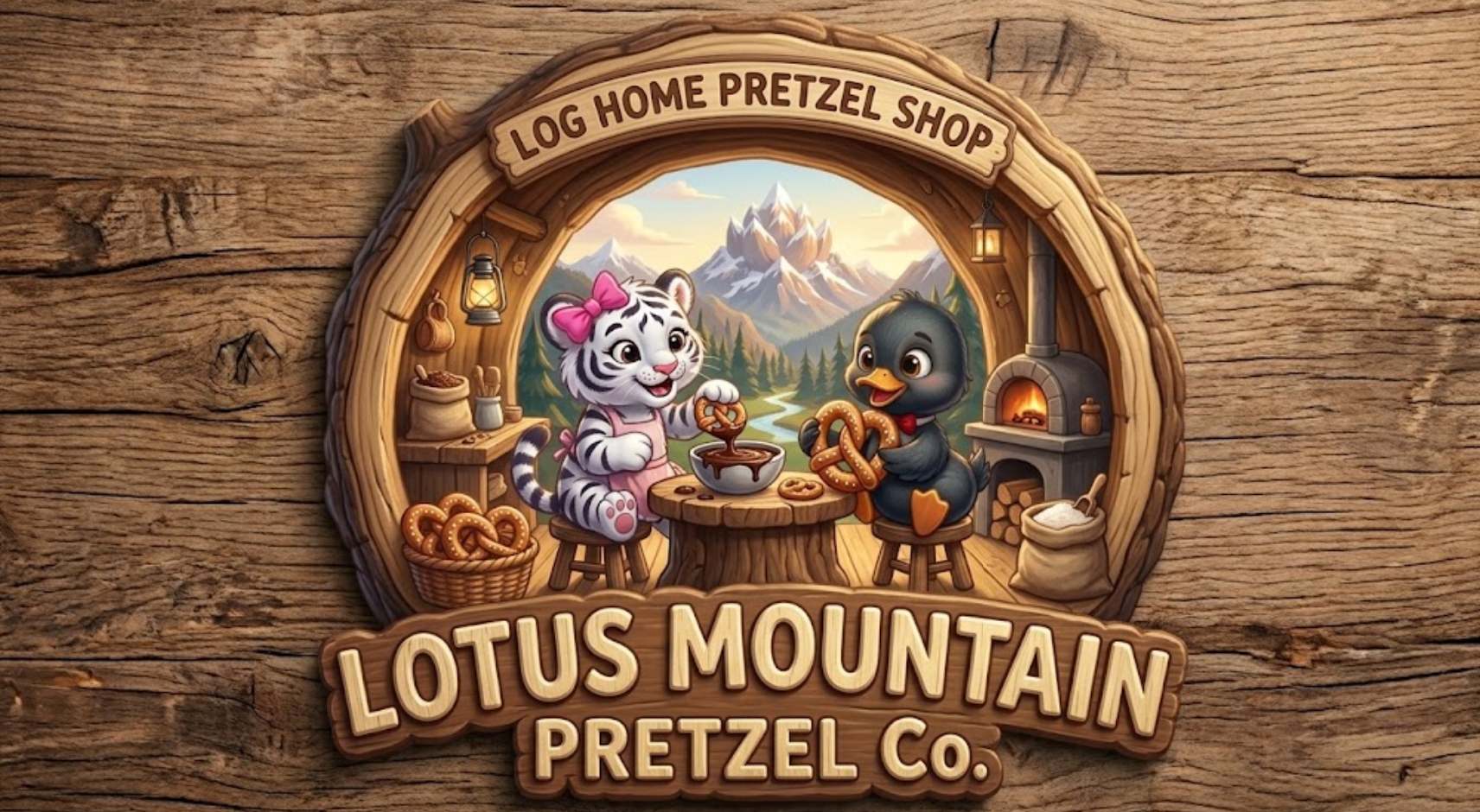 Lotus Mountain Pretzel Co. logo